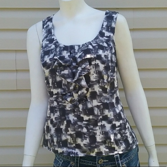 LOFT Tops - Gray, black, and white top